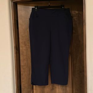Westbound navy capri pants, pull-on, size 12